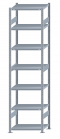 Steckregal Grundregal - Fachbodenregal mit Längenriegel, H3000xB750xT500 mm, 7 Fachböden, Fachlast 250kg, sendzimirverzinkt